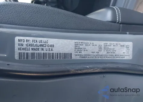 2022 Dodge Durango Srt 392 Awd from USA, damaged, VIN 1C4SDJGJ4NC212469